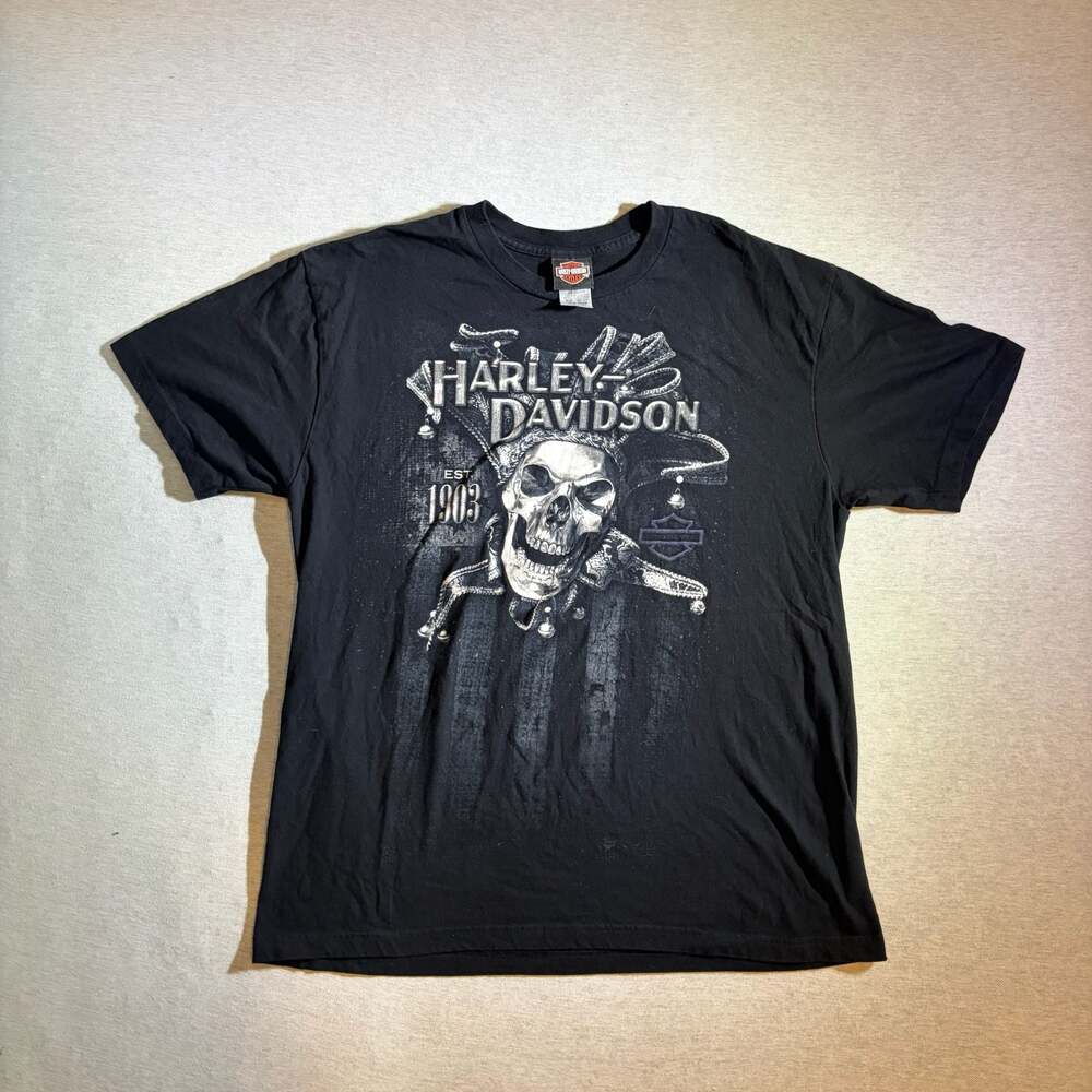 Harley-Davidson Jester Skull Est. 1903 Graphic Black T-Shirt